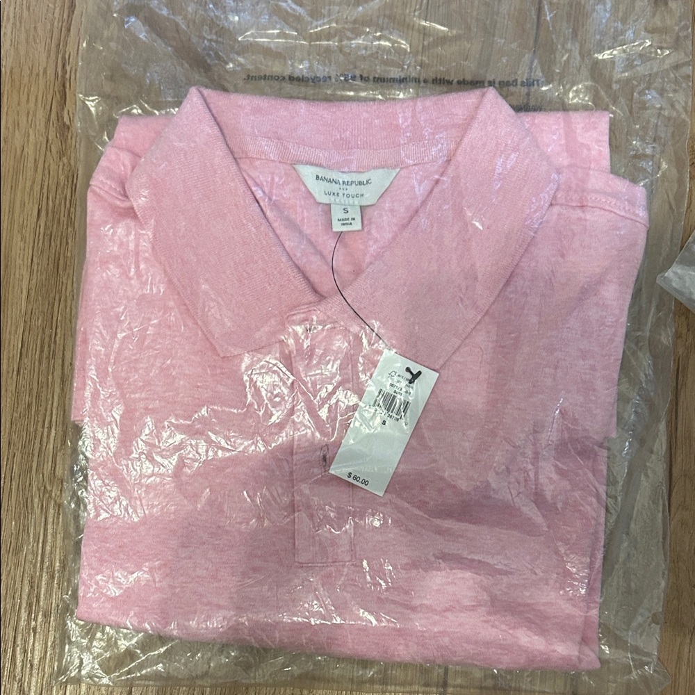 Banana Republic Light Pink Polo Shirt for Men